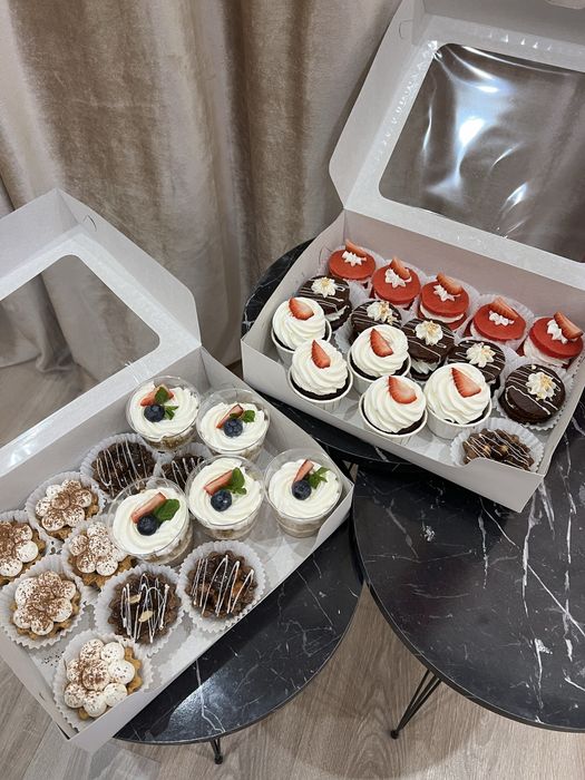 Пирожные капкейки торты чайные сеты