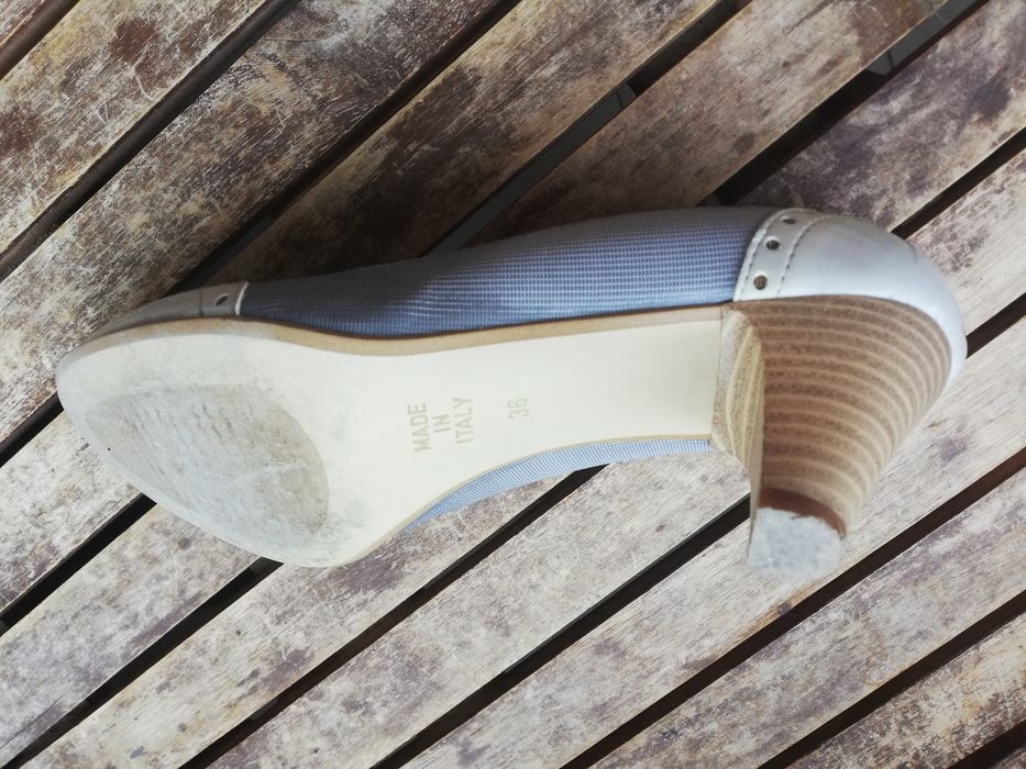 Pantofi noi eleganți gri Benvenutti (nu Musette), toc mediu, ca noi