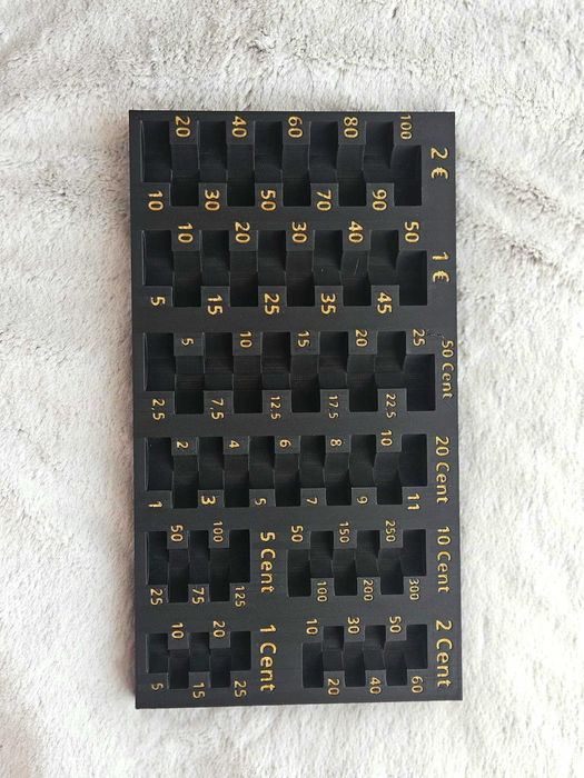 Монетник Евро монети с износоустойчив текст и цифри / Euro Cent Coins