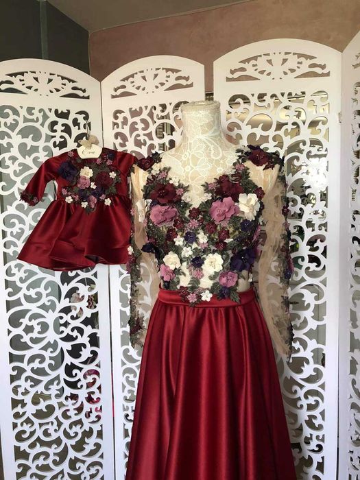 Rochie de ocazie/nașă facuta la comandă, poze reale