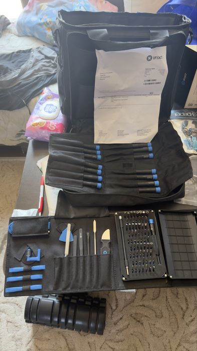 Нови Професионални инструменти Ifixit pro toolkit чанта пълен комплект набори за поправка на всякакъкви  електроники подарък 100 антистатични ръкавици