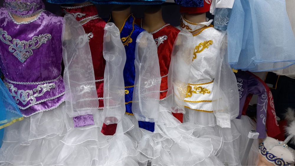 Казахские национальные платья для девочек