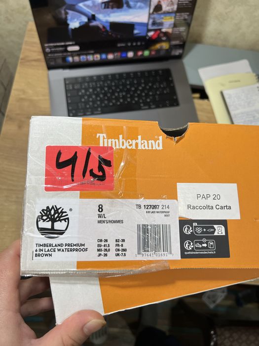 Продам timberland 6 inch размер 41,5