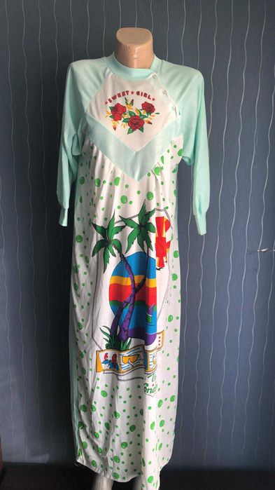 макси нощница с дълъг ръкав за кърмачки