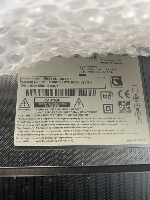 Placa de baza + placa sursa Tv Samsung 50’’