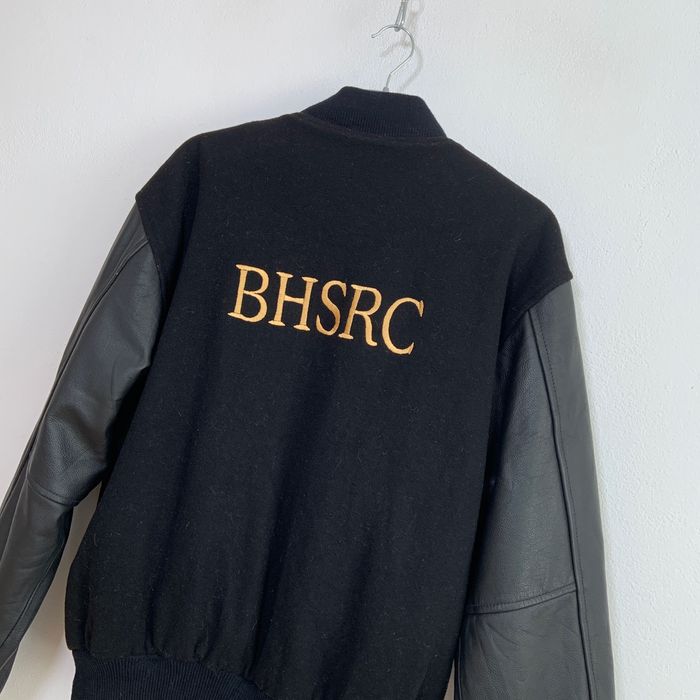 Geacă Varsity Port Authority SUA piele neagra marime M college