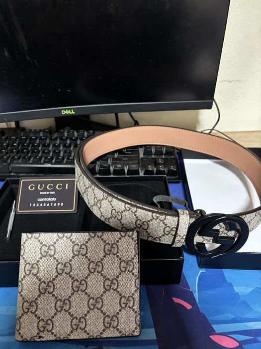 set curea si portofel gucci