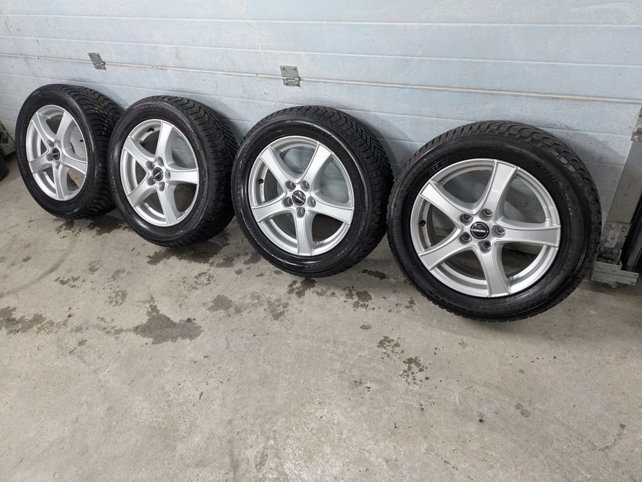 Jante roti Borbet 5x112 R16 + anvelope iarna 205 55 R16