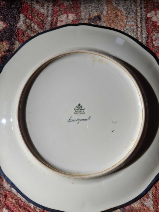 6 farfurii portelan Rosenthal,décor floral,manual,vezi descriere+foto