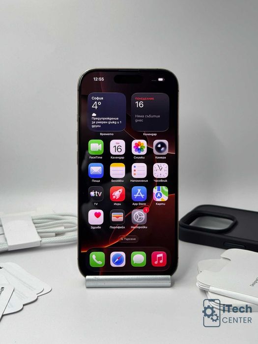 iPhone 16 Pro, 256GB, Desert, 93% батерия, ОТЛИЧЕН, 1г. ГАРАНЦИЯ!