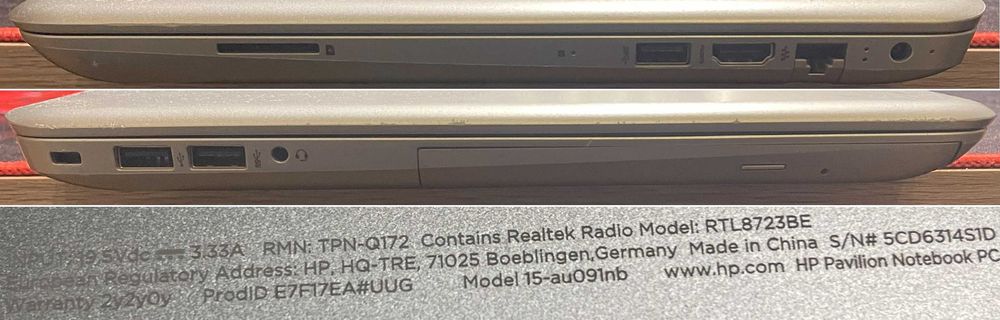 Laptop HP Pavillion 15-au091nb i7-6500u 16GB RAM 500gb SSD 940MX 2gb