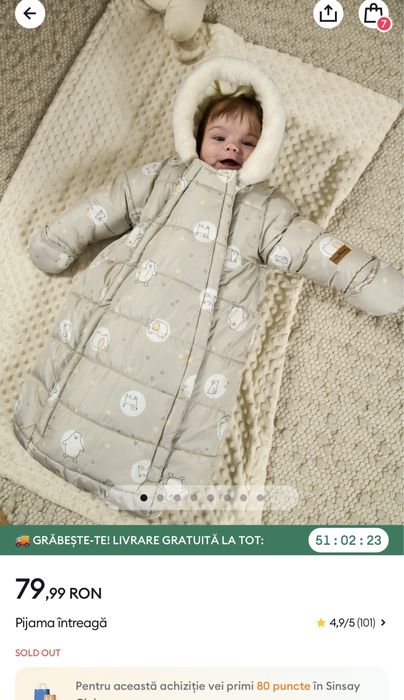 Sac de iarna bebe marime universala