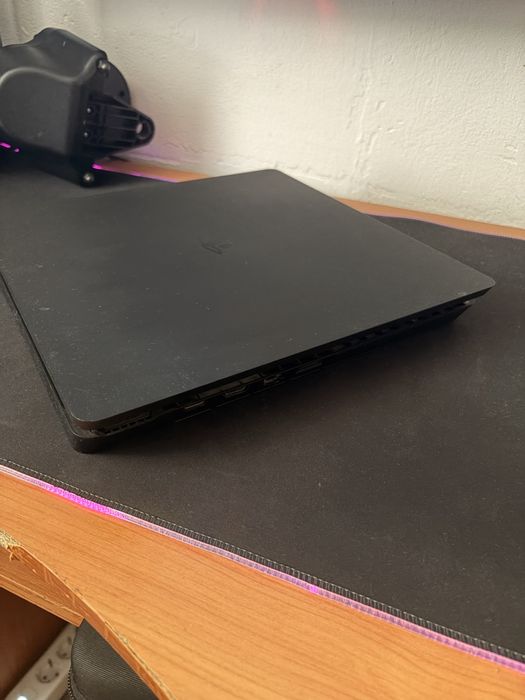 PS4 Slim negru + cablu alimentare + HDMI, funcțional