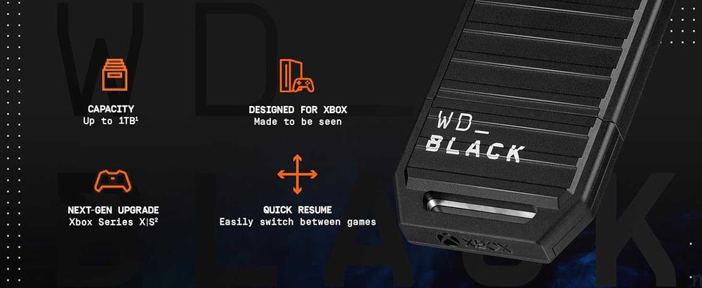 Карта расширения памяти для Xbox Series X|S WD Black C50 1TB SSD