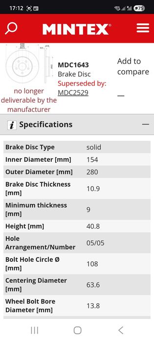 Спирачни дискове в комплект накладки за Форд и Волво