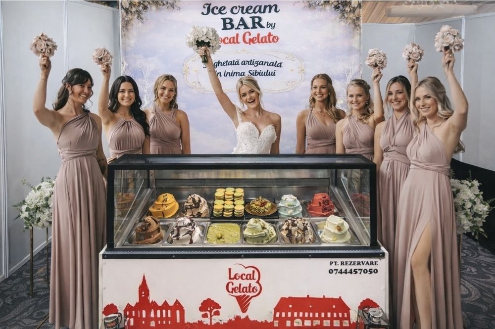 Gelato BAR - Inghetata la evenimente nunti botezuri petreceri ice cream bar ( jamon bar , fructe bar , tabachera bar , pizza bar , cocktail bar  , )