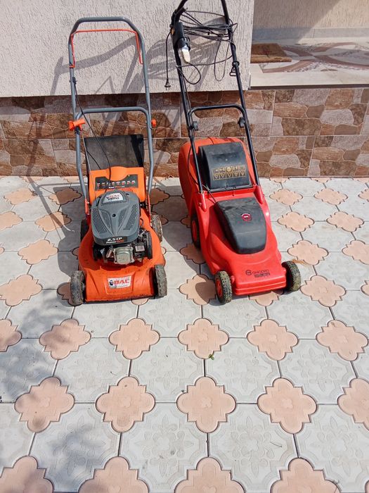 Vând doua cositoare gazon una pe benzina una electrică,500lei amândouă