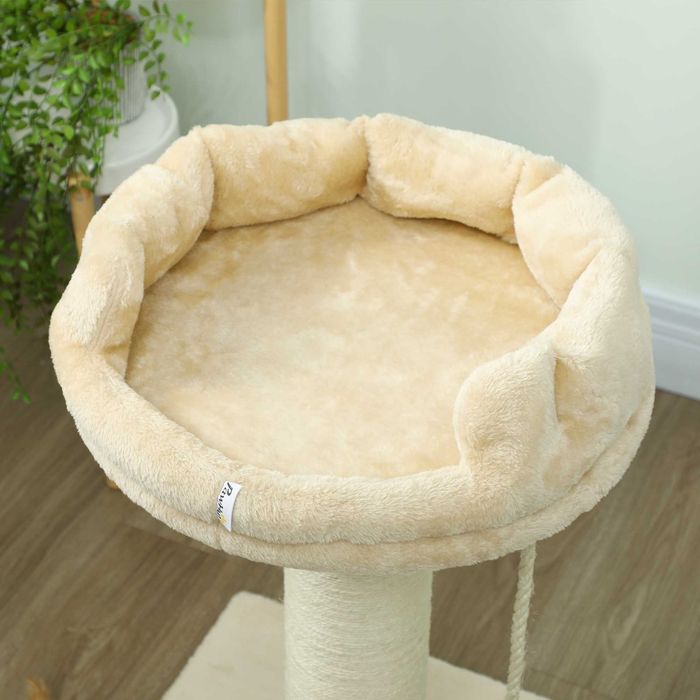 PawHut Дърво за котки с котешко легло, вкл. играчки за котки, 55 см x 55 см x 83 см