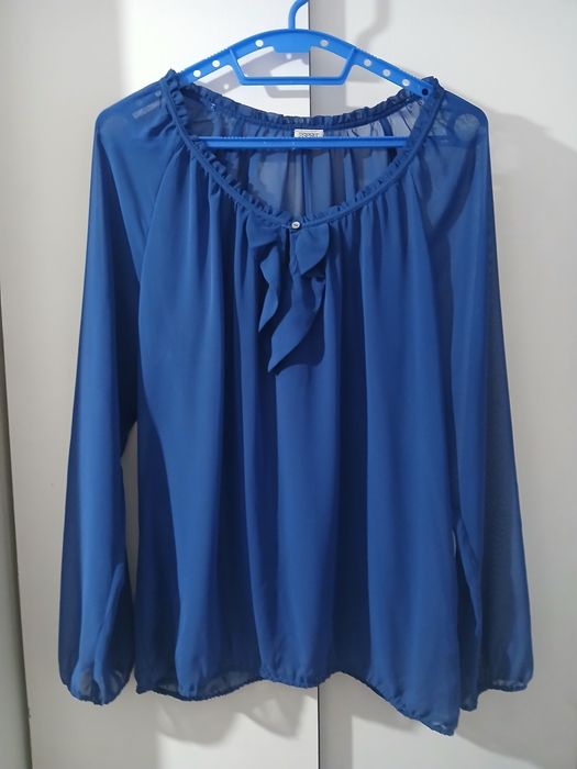 Bluza eleganta albastra din voal,  Esprit, marimea 40