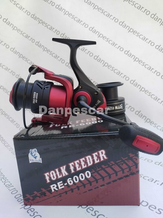 Mulineta WindbBlade FOLK Feeder RED RE6000 8 rulmenti tambur Long Cast