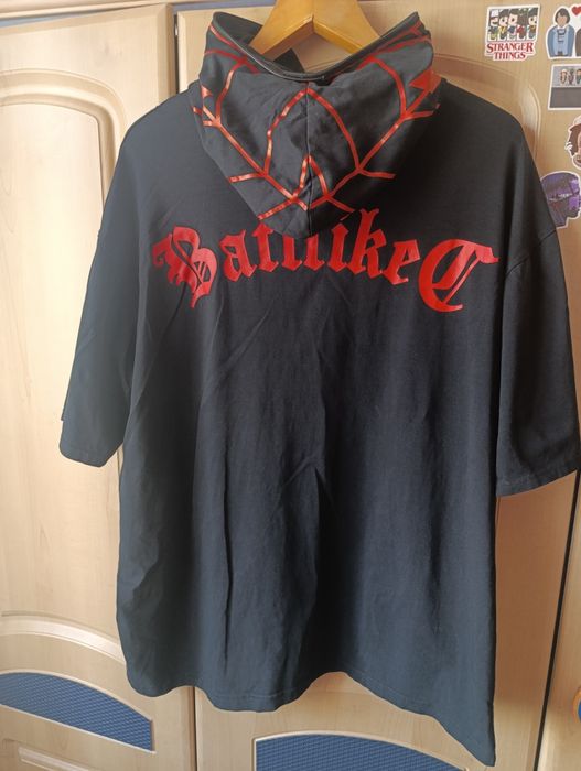 Футболка-капюшонка Паук  оверсайз размер ХЛ на подростка