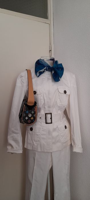 Costum /Compleu alb  2 piese Modeszene