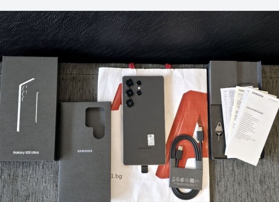 КАТО НОВ 256GB Samsung S25 Ultra Гаранция A1 2027г. BLACK | Черен