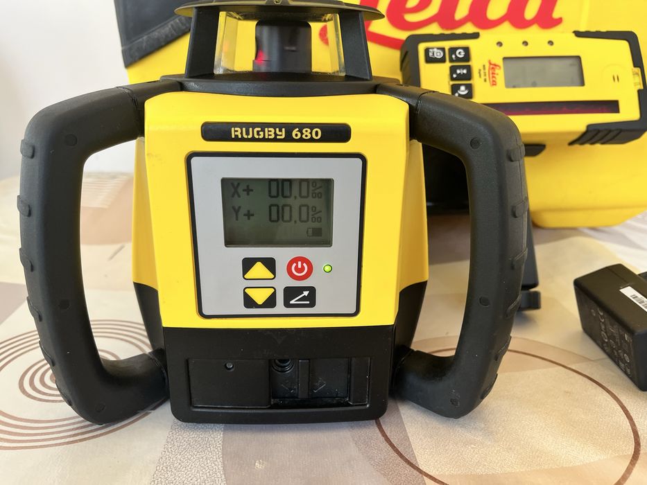 Leica Rugby 680 laser de exterior cu panta dubla cu receptor incarcator si geanta transport milwaukee hilti dewalt bosch trimit in tara cu verificare