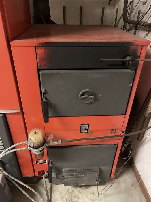 Centrală termică Buderus Doppeltherm 12-PG – motorină/păcură + lemne – 29 kW – stare foarte bună