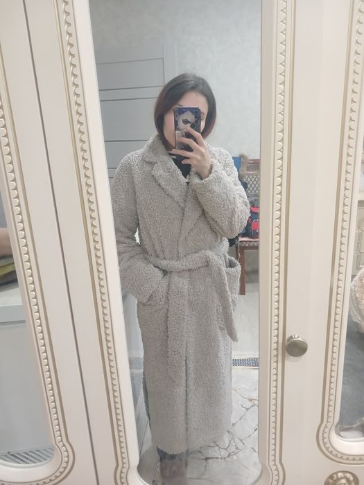 Теди шуба  светло-серый