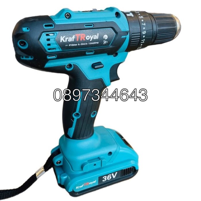 Акумулаторен ударен винтоверт с 2 батерии 36V 8Ah KraftRoyal