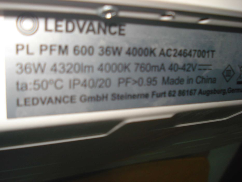 Panel Led Panou LEDVANCE PL PFM 600/36 W