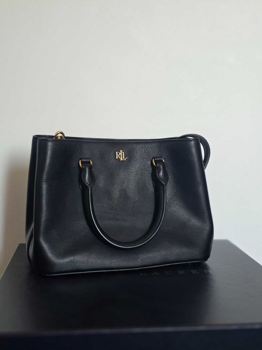 Geantă Lauren Ralph Lauren Marcy 26 – piele naturală – cutie originala + dust bag