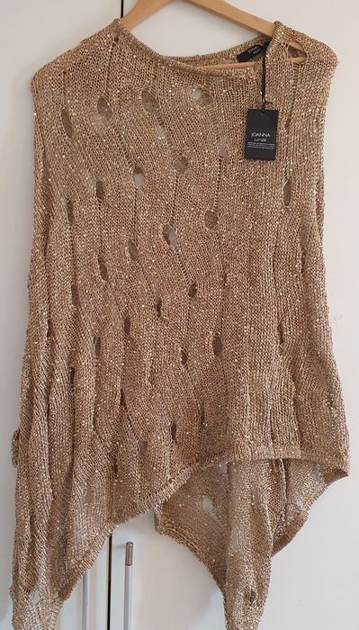 Poncho auriu cu paiete