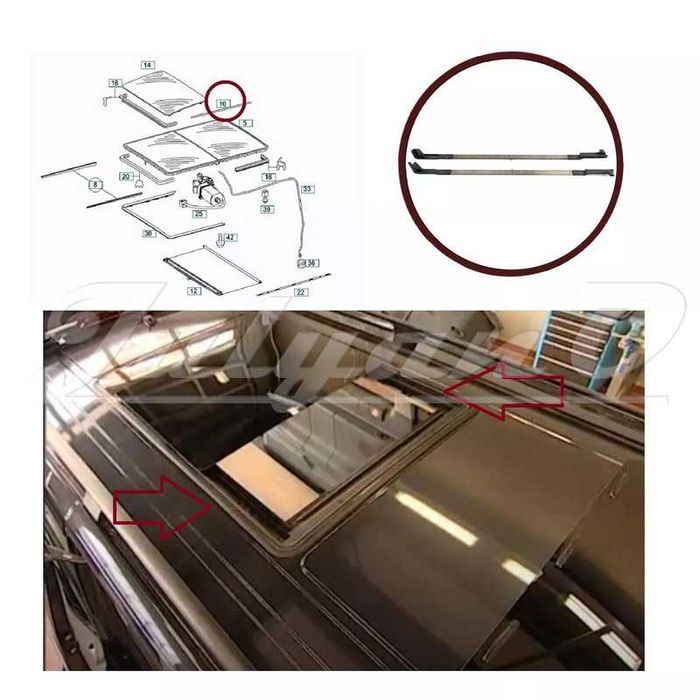 Рем. к-т за панорамен таван / шибидах MERCEDES VITO VIANO (W639)