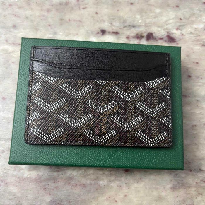 Portofel Goyard Cardholder Negru, din Piele Texturată