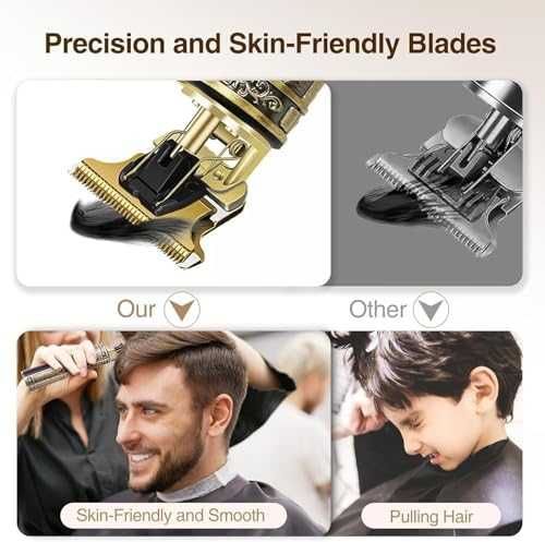 Нова Безжична машинка за мъже подстригване с титаниево T-острие USB-C