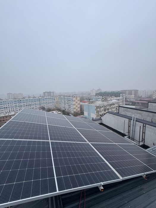 Установка солнечных панелей\ Quyosh panel o’rnatish