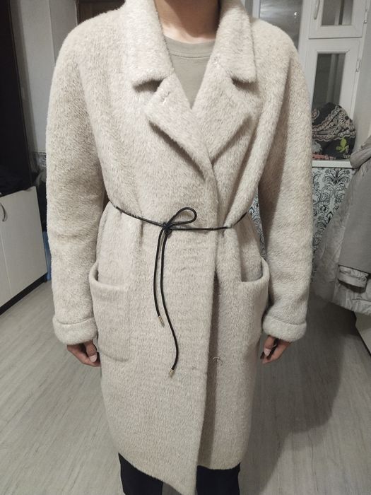 Шуба, пальто натуральная альпака