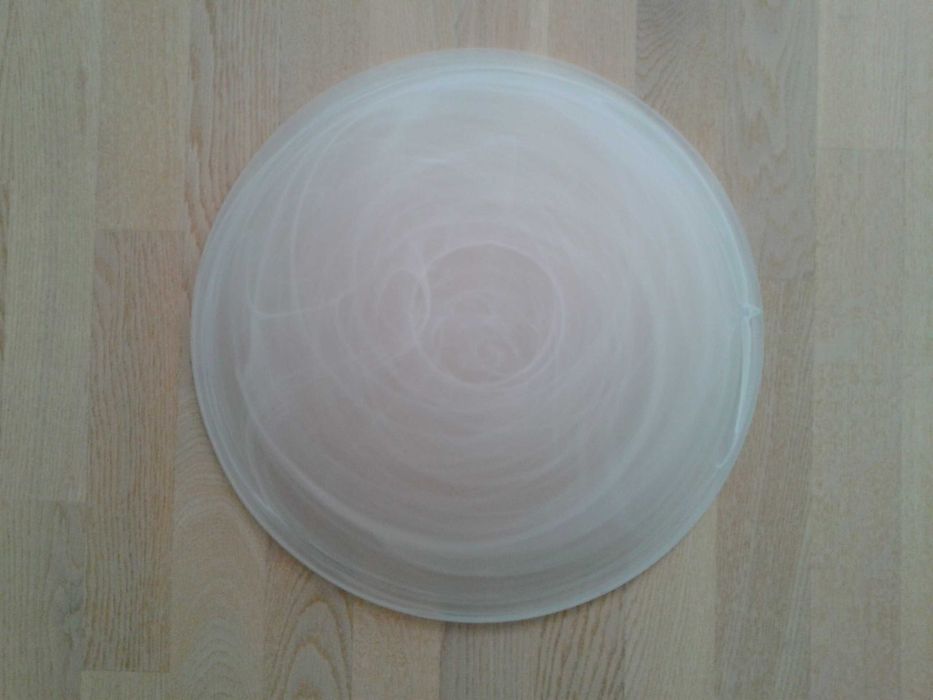 Abajur sticla alba, diam. 60 cm si 30 cm, plafoniera Turcia, impecabil