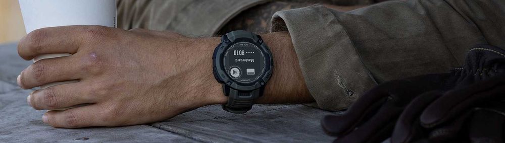 Smartwatch Garmin Instinct 2X Solar, 50mm, GPS, Android/iOS, Graphite/ SIGILAT