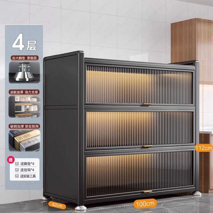 Кухонный сервант/Шкаф для хранения/Сервант с откидной дверцей вверх