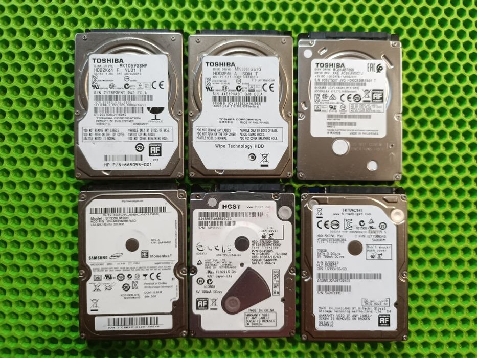 Жёсткие диски WD, Seagate, Samsung, SanDisk 2.5