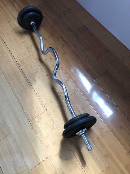 Штанга  20,5 кг с геометрическим грифом и дисками