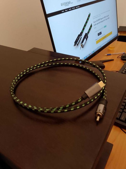 Коаксиален кабел Cayin CS-30TCR Type-C към RCA 1m.