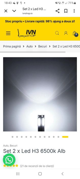 Becuri led fază lunga 120w