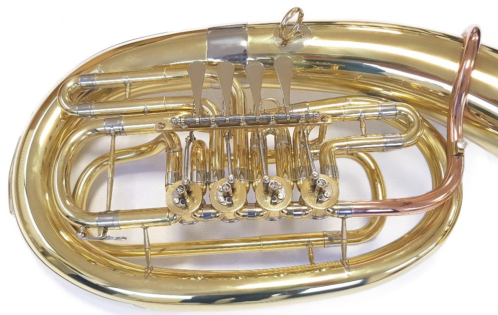 Eufoniu Bariton 4 clape Karl Glaser Bb/SiBemol Baritonhorn auriu