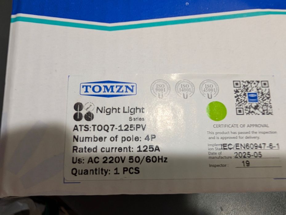 Tomzn 3-фазен 3P+N волтметър и амперметър