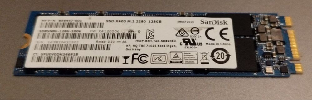 Продается SSD 128 GB SanDisk  X400 M.2