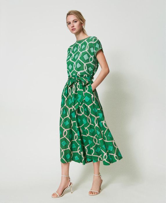 Twinset широк панталон / culotte с колан
